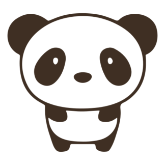 Little Panda Decal (Brown)